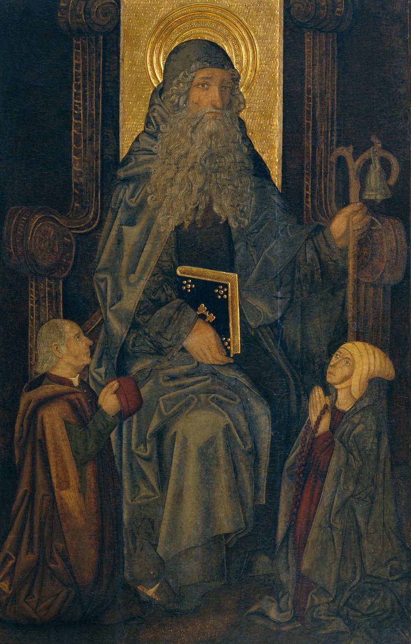 Sankt Antonius abbed og givere av Martín Bernat