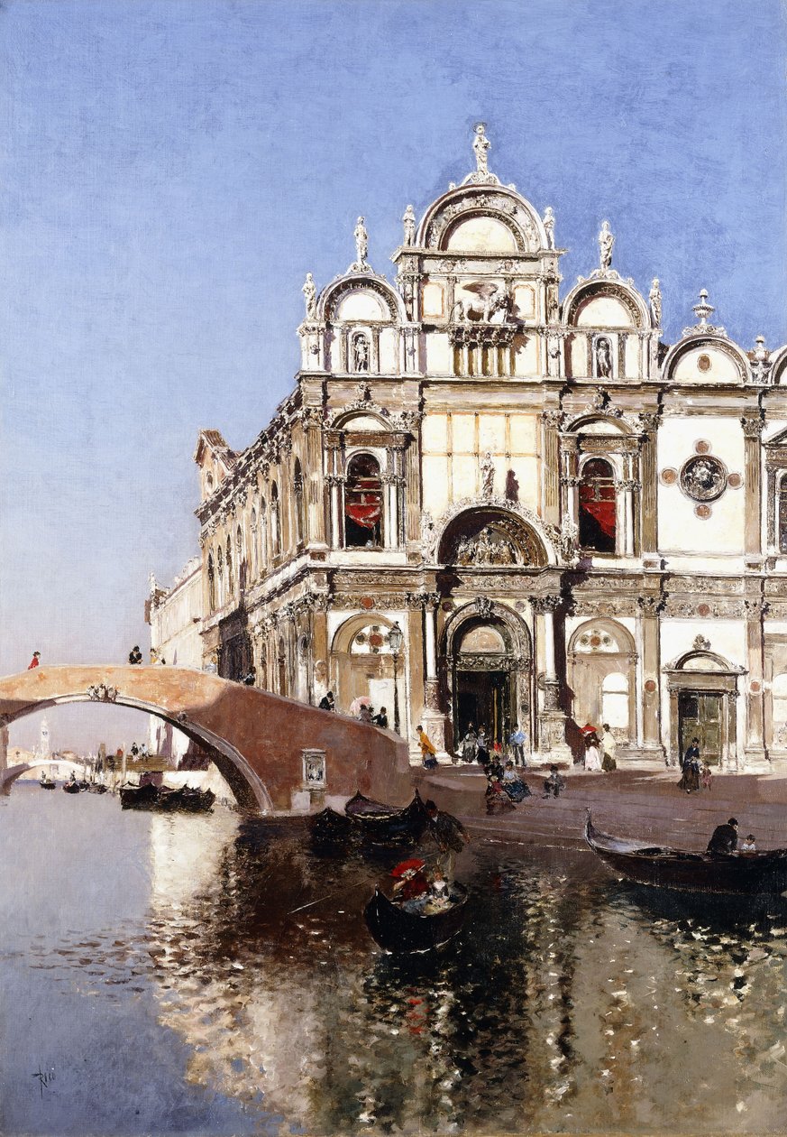 Scuola Grandi di San Marco og Campo San Giovanni e Paolo, Venezia, av Martín Rico y Ortega