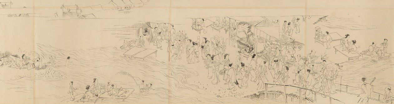 Forlystelser i Kyoto i de fire årstidene, slutten av 1700-tallet. av Maruyama Okyo
