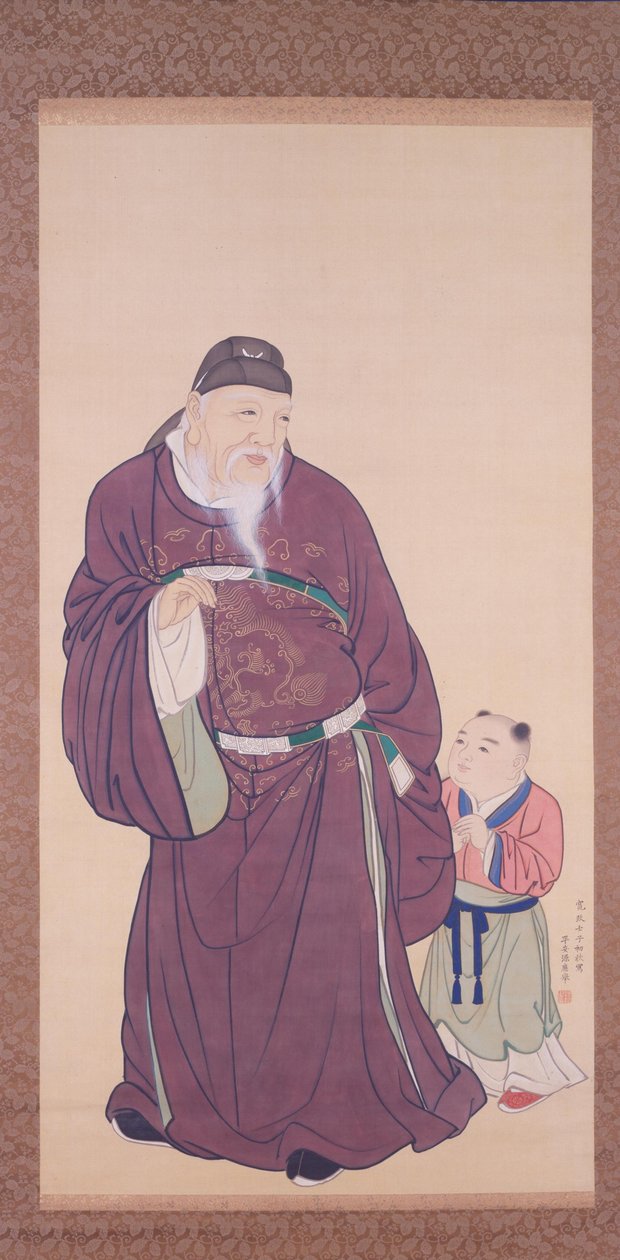 Guo Ziyi med et barn av Maruyama Okyo