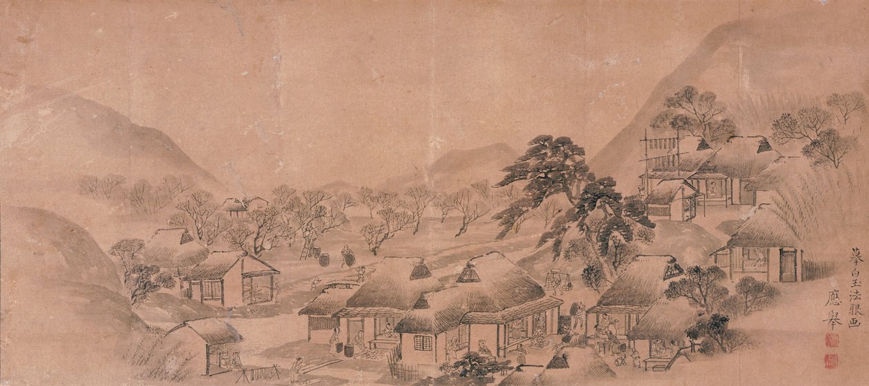 Skisse til en skjerm av Maruyama Okyo