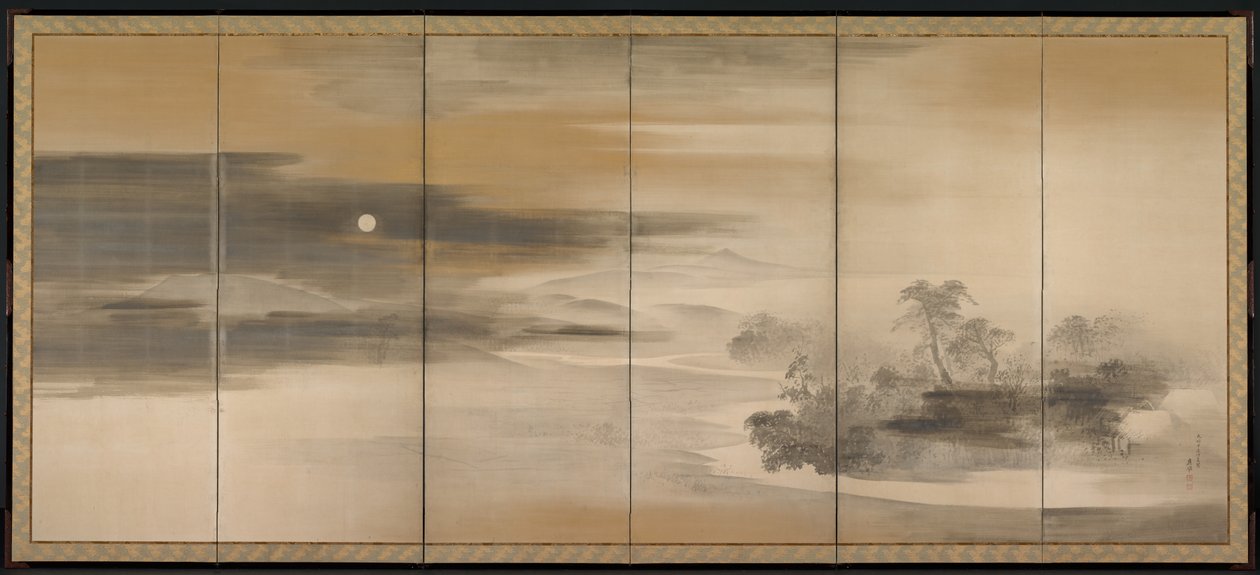 Sommernatt, vinterdag, 1784. av Maruyama Okyo