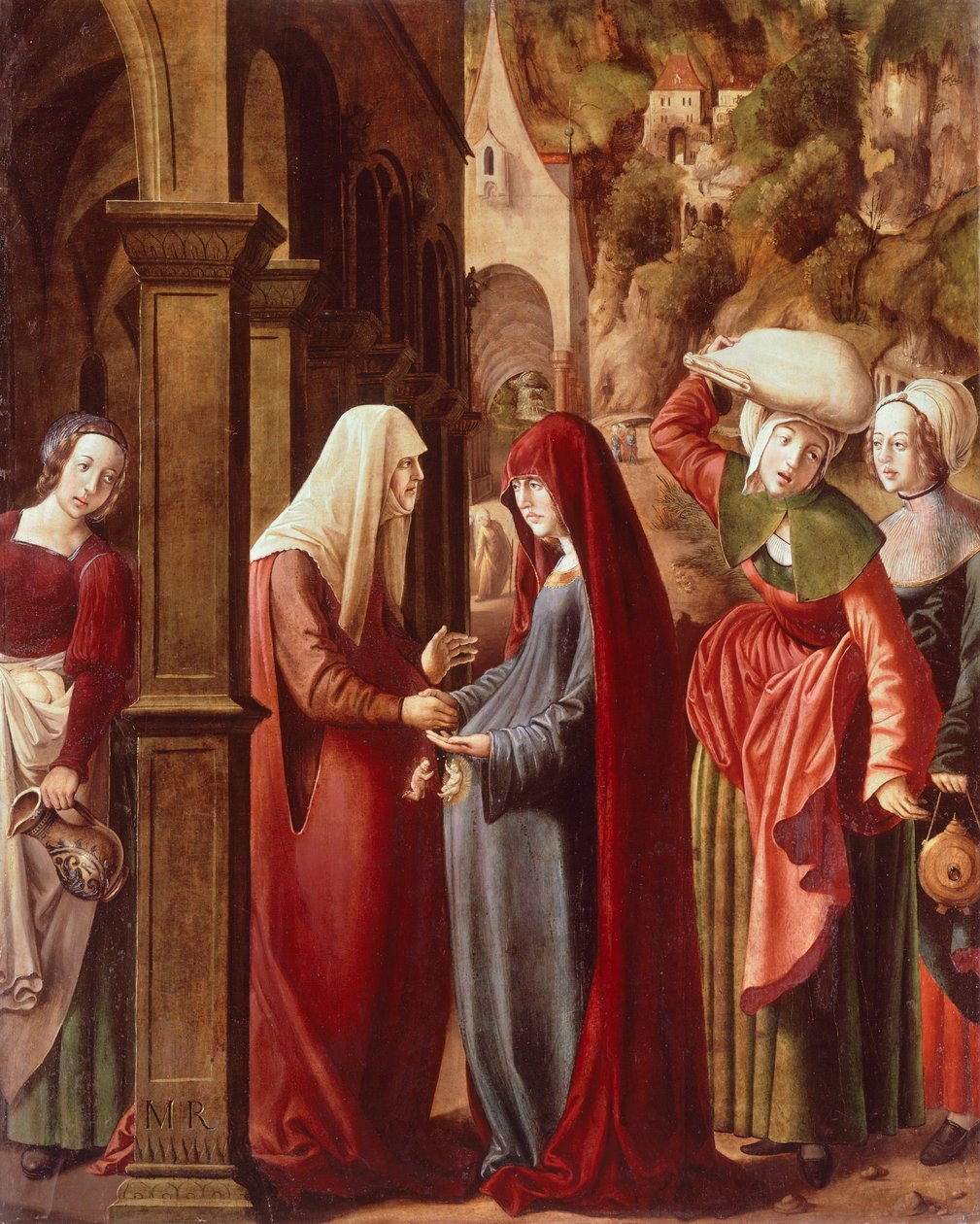 The Visitation, detalj fra scener av Jomfruens liv av Marx Reichlich
