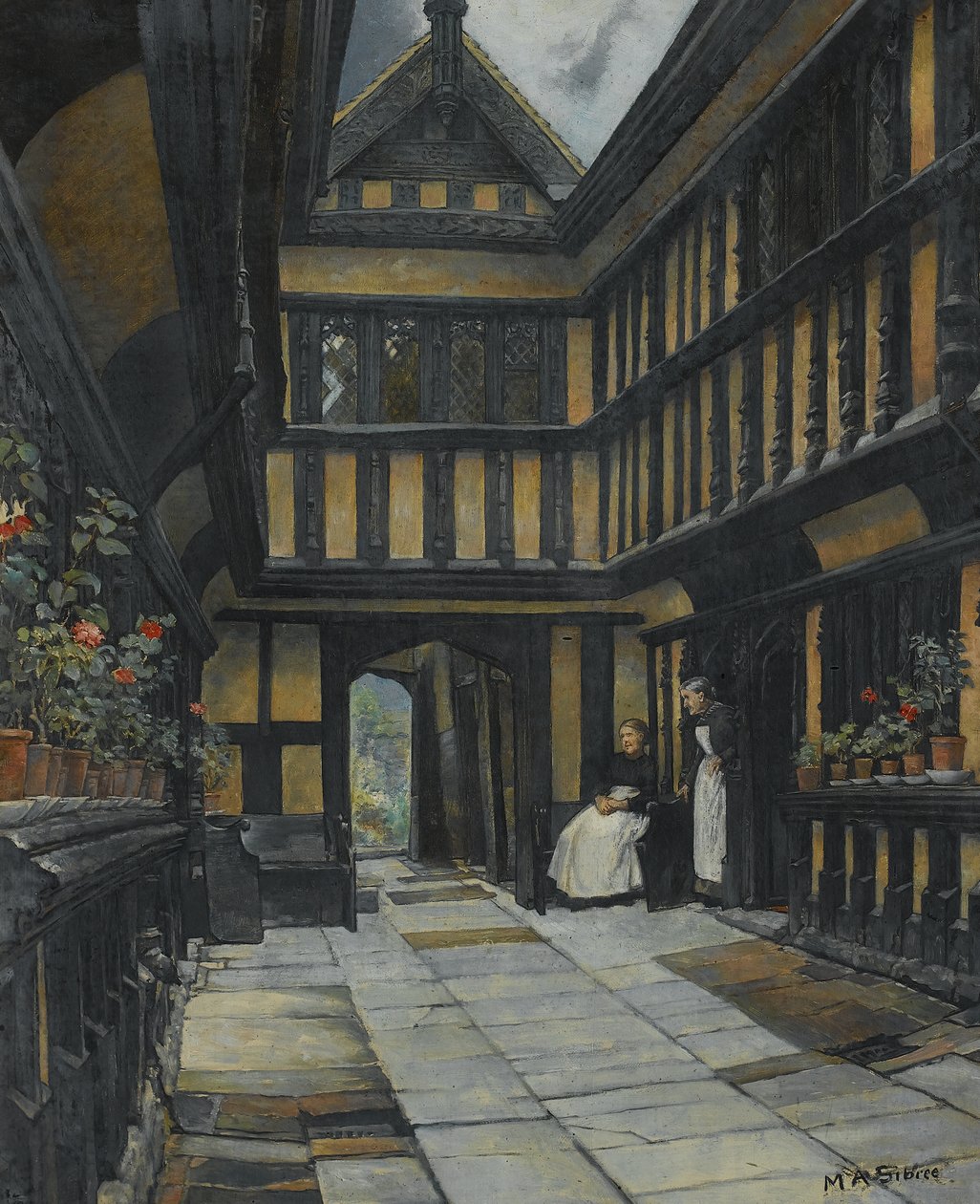 Fords Hospital, Coventry, slutten av 1800-begynnelsen av 1900-tallet av Mary Anne Sibree