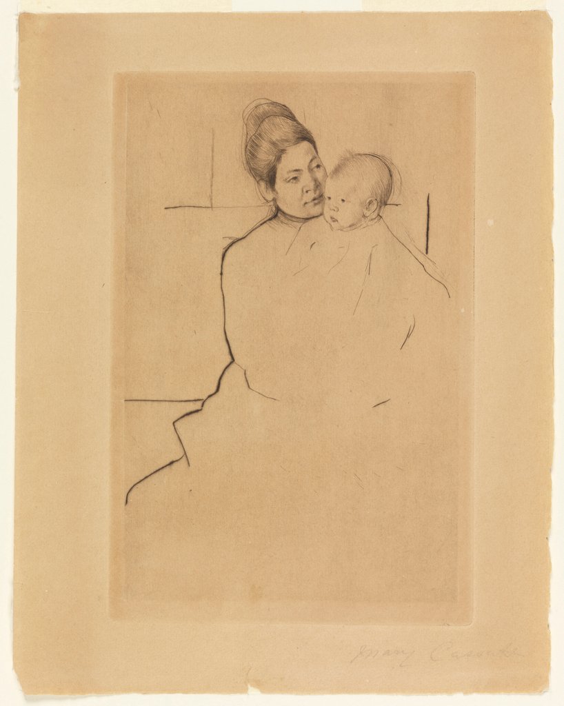 Gardner Cassatt holdt av sin mor av Mary Cassatt