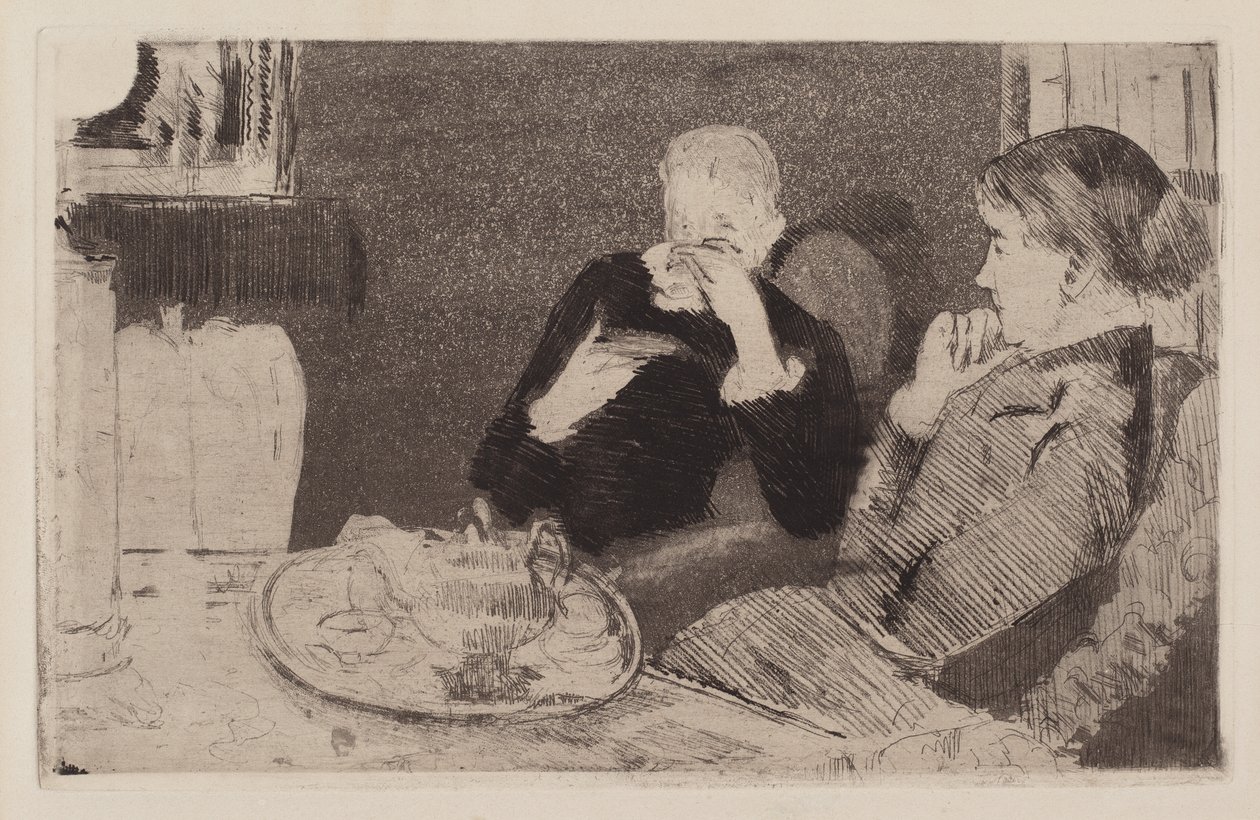 Lydia og hennes mor? på Tea av Mary Cassatt