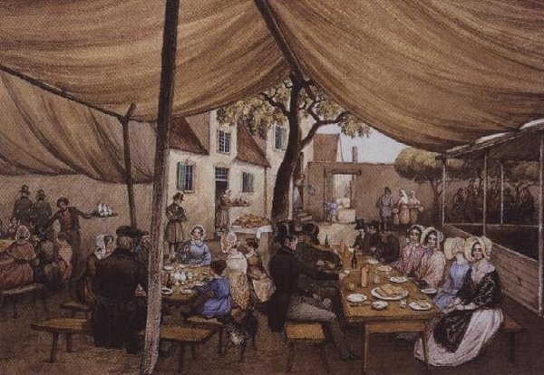 En utendørs kafé i Tyskland, sannsynligvis ved Speyer av Mary Ellen Best