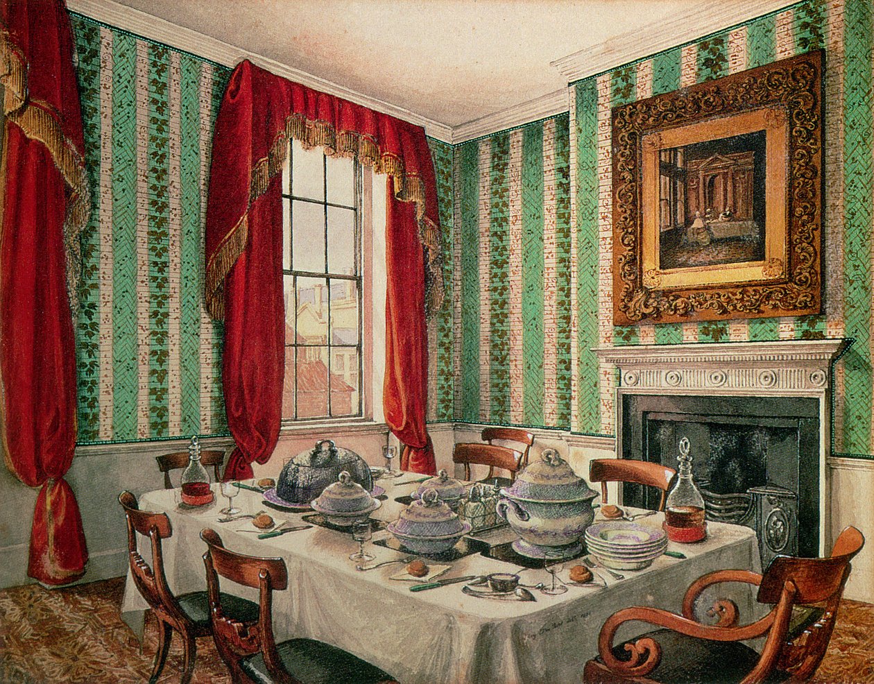 Spisestuen vår i York, 1838 av Mary Ellen Best
