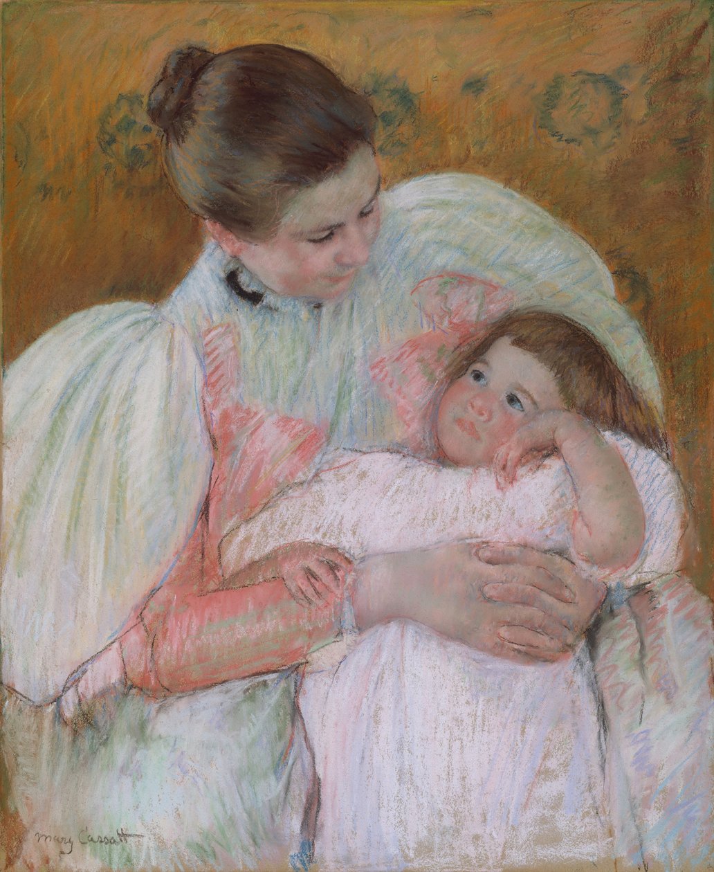 Sykepleier og barn, 1896-7 av Mary Cassatt
