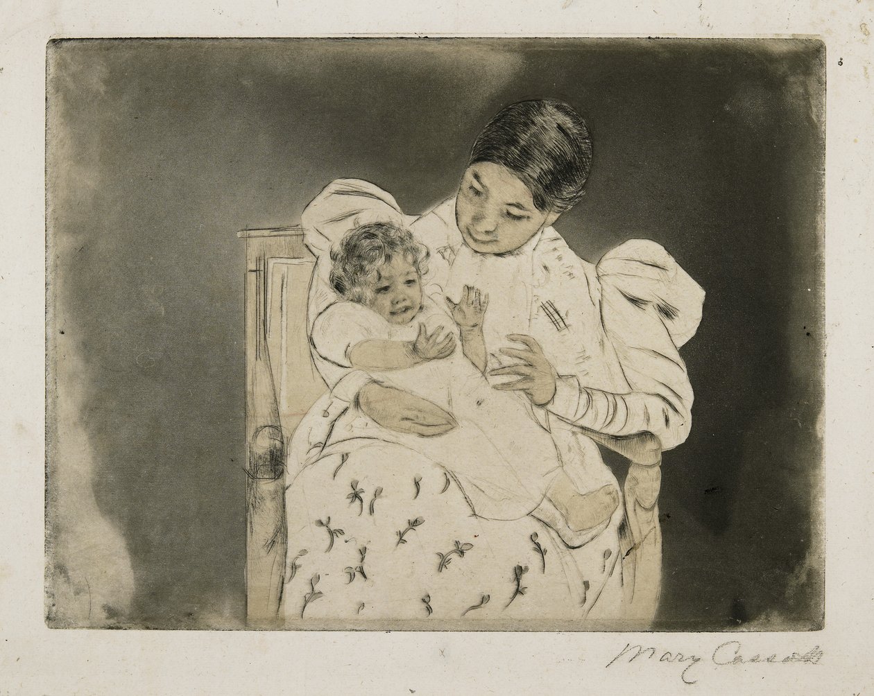 Det barbeinte barnet, ca. 1896-1897 av Mary Cassatt