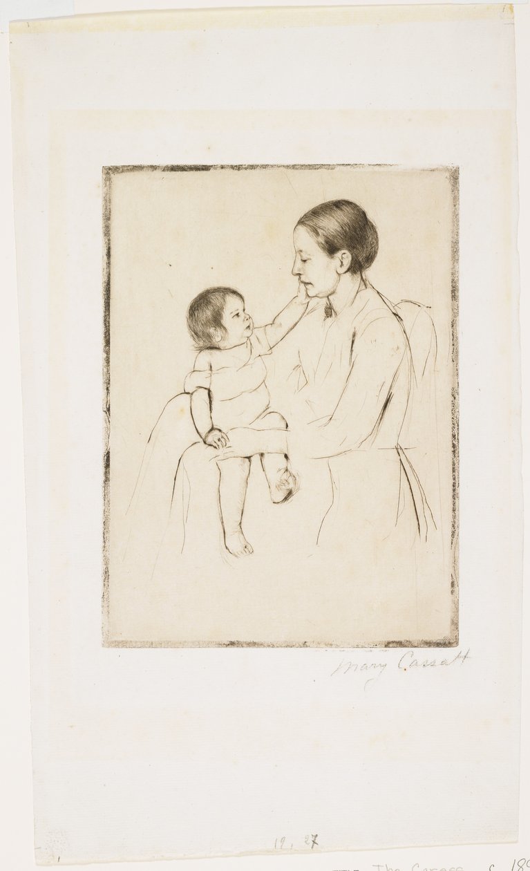 The Caress, c. 1891 av Mary Cassatt