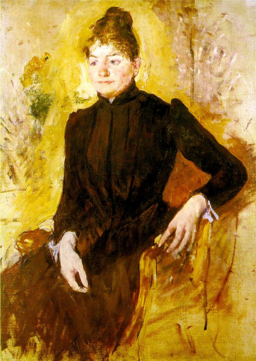 Ung kvinne i svart, ca. 1882 av Mary Cassatt