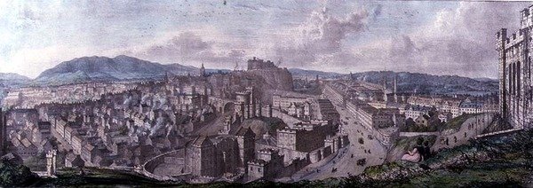Utsikt fra toppen av Calton Hill av Nelson
