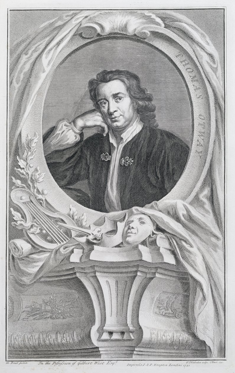 Thomas Otway, gravert av Jacobus Houbraken (1698-1780) Amsterdam, 1741 av Mary Beale