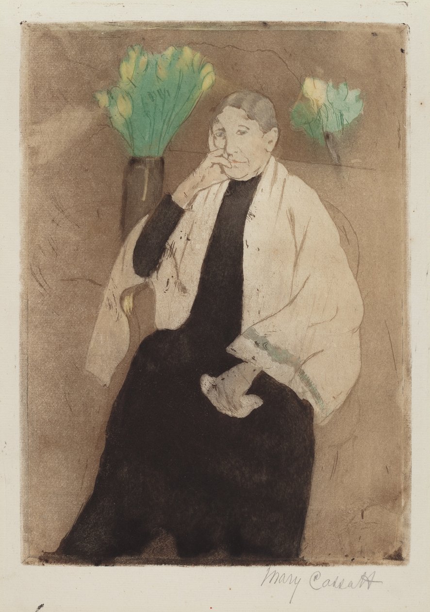 Et portrett av kunstnerens mor, ca. 1889-1890. av Mary Cassatt