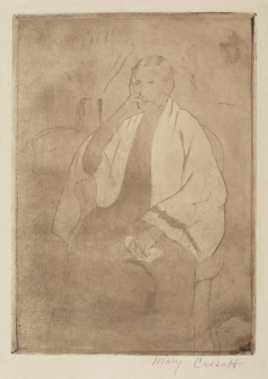 Et portrett av kunstnerens mor, ca. 1889-1890. av Mary Cassatt