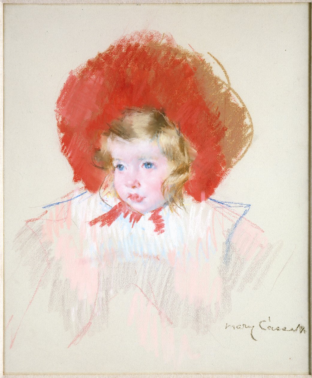 Barn med rød hatt av Mary Cassatt