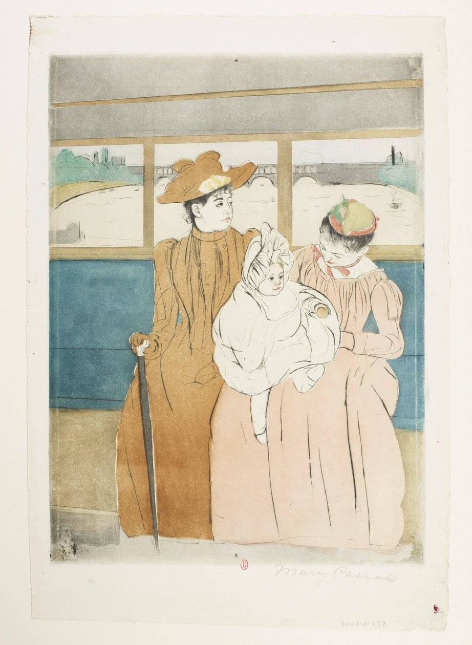 I omnibussen [prøvetrykk b] av Mary Cassatt
