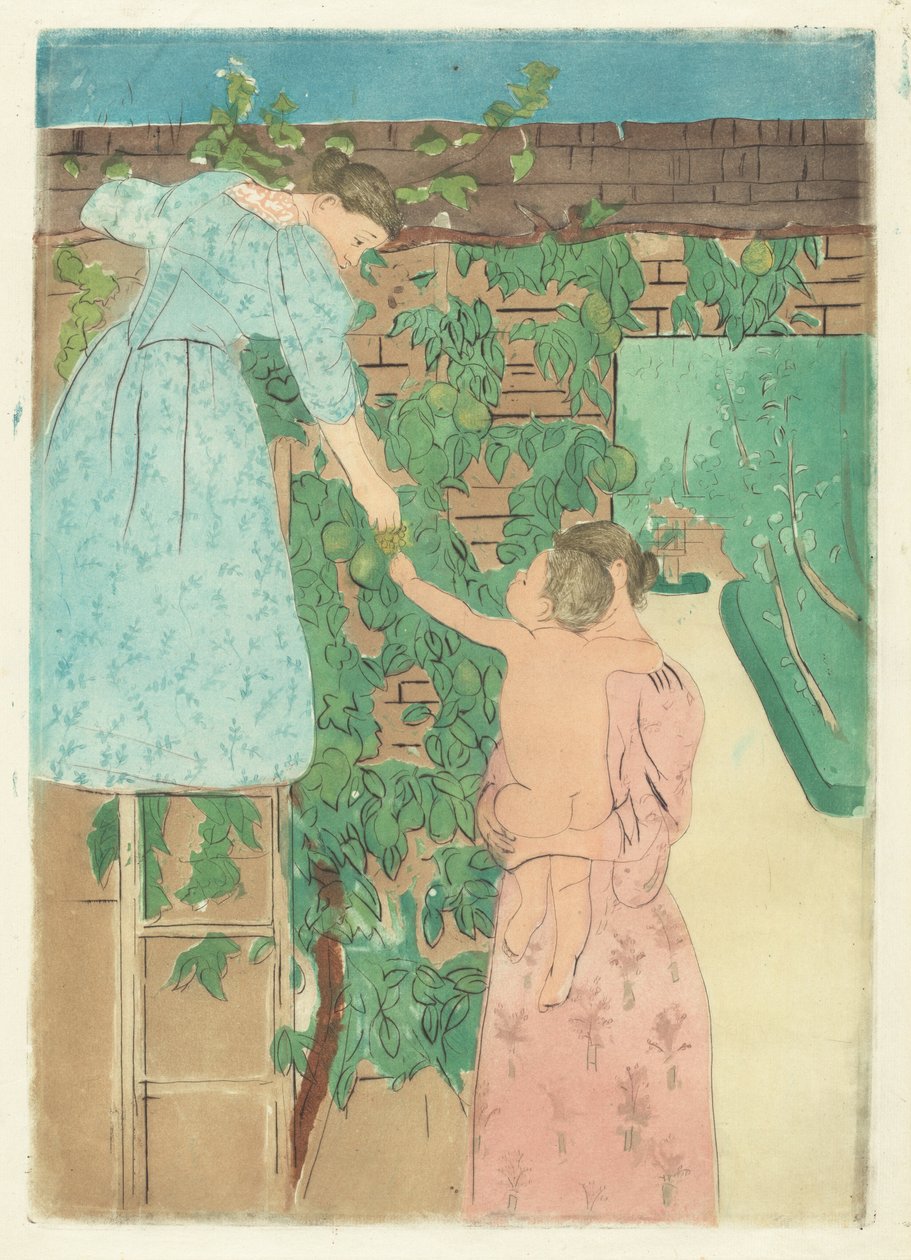 Innsamling av frukt, ca. 1893. av Mary Cassatt