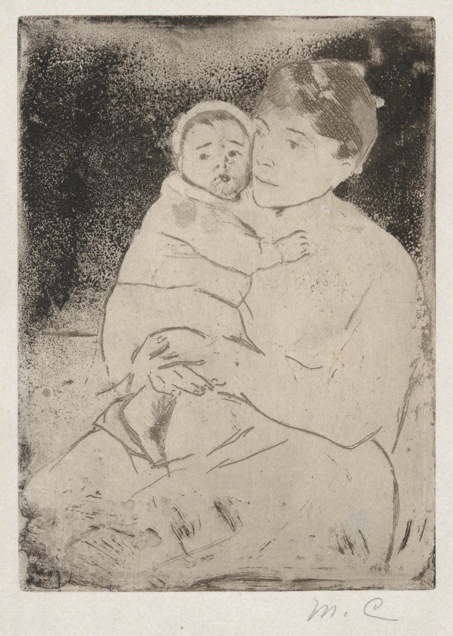 Sykepleier og babyregning (nr. 1) av Mary Cassatt