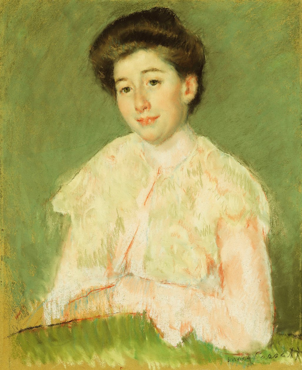 Portrett av en dame, ca. 1890 av Mary Cassatt