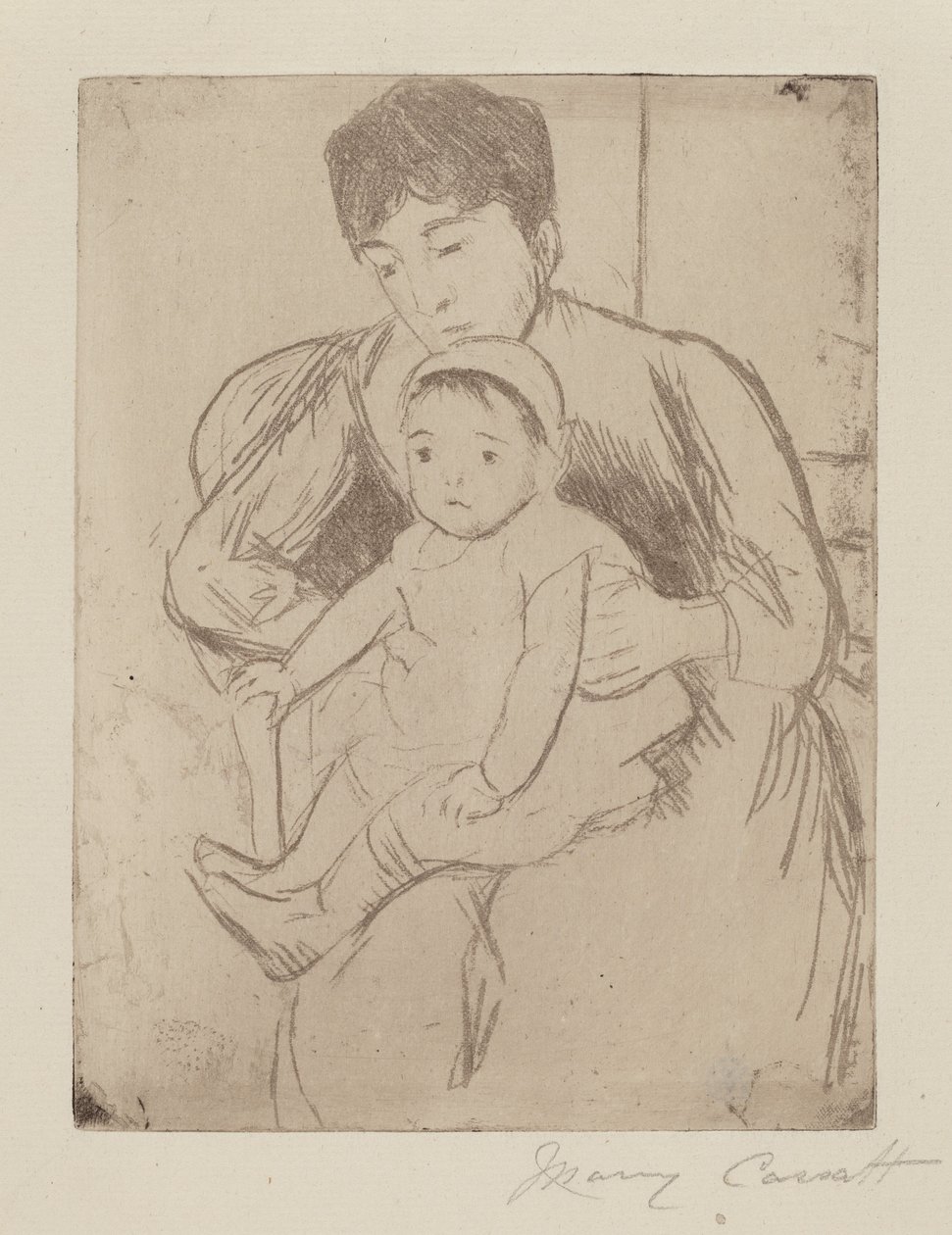 Forbereder regning for en utflukt, c. 1889. av Mary Cassatt
