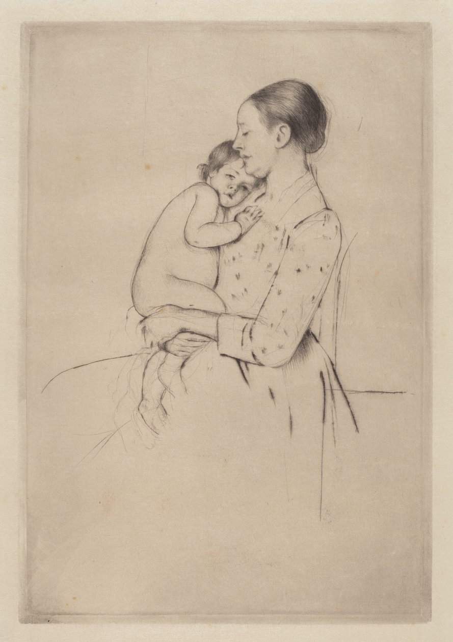 Stille, c. 1891. av Mary Cassatt