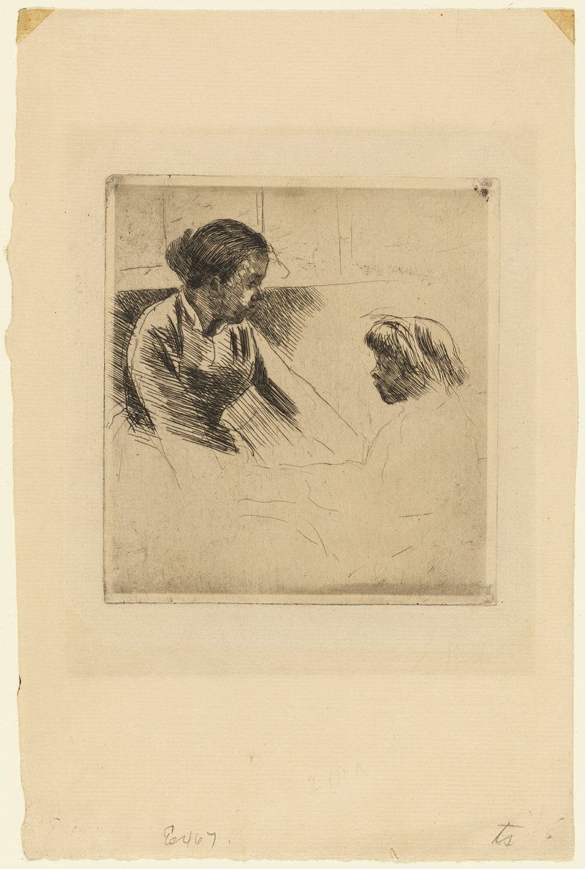 Susan og barnet står overfor hverandre av Mary Cassatt