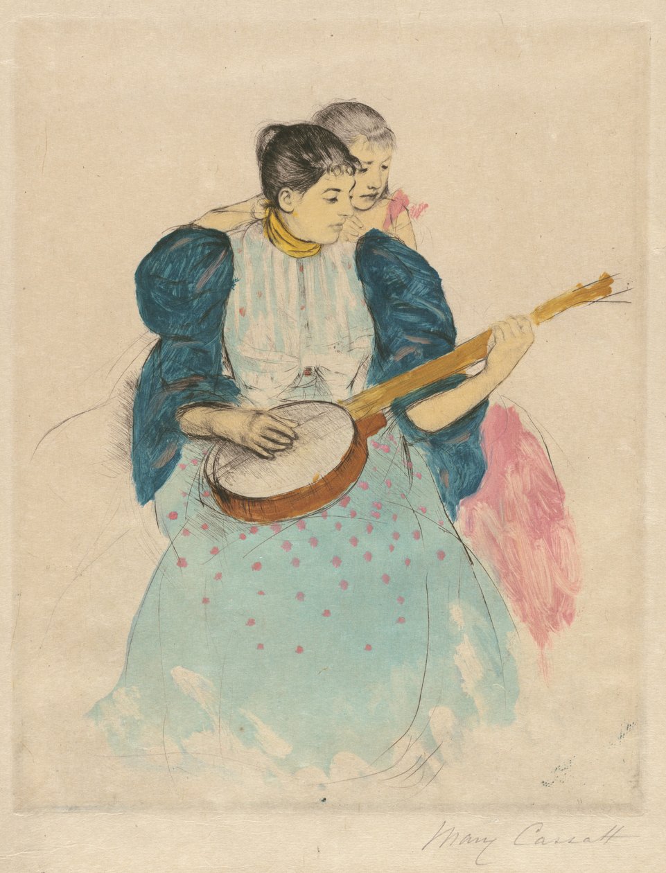Banjo leksjonen av Mary Cassatt