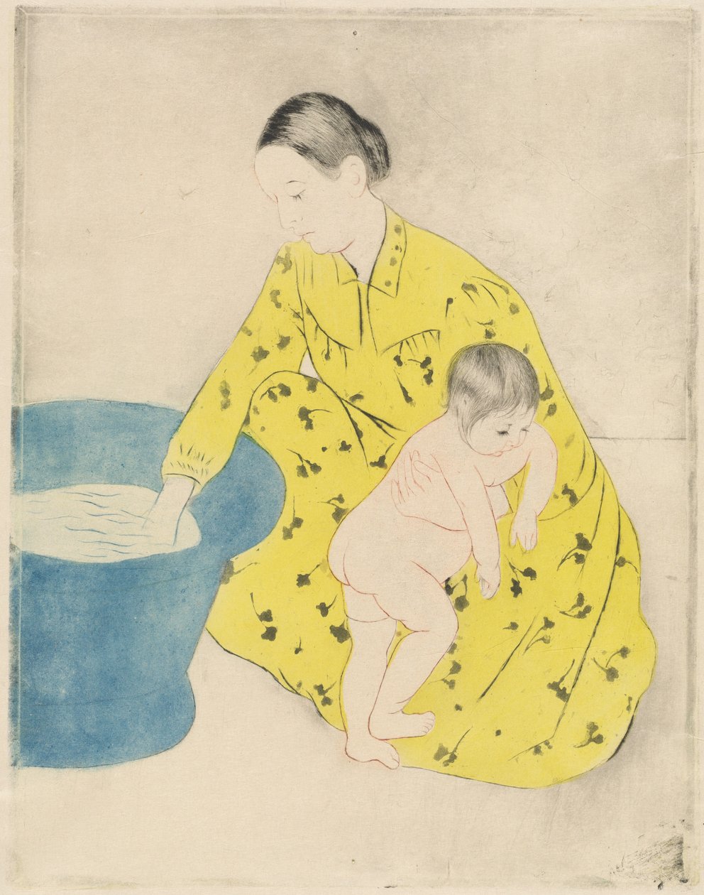 The Bath, 1890-1891. av Mary Cassatt