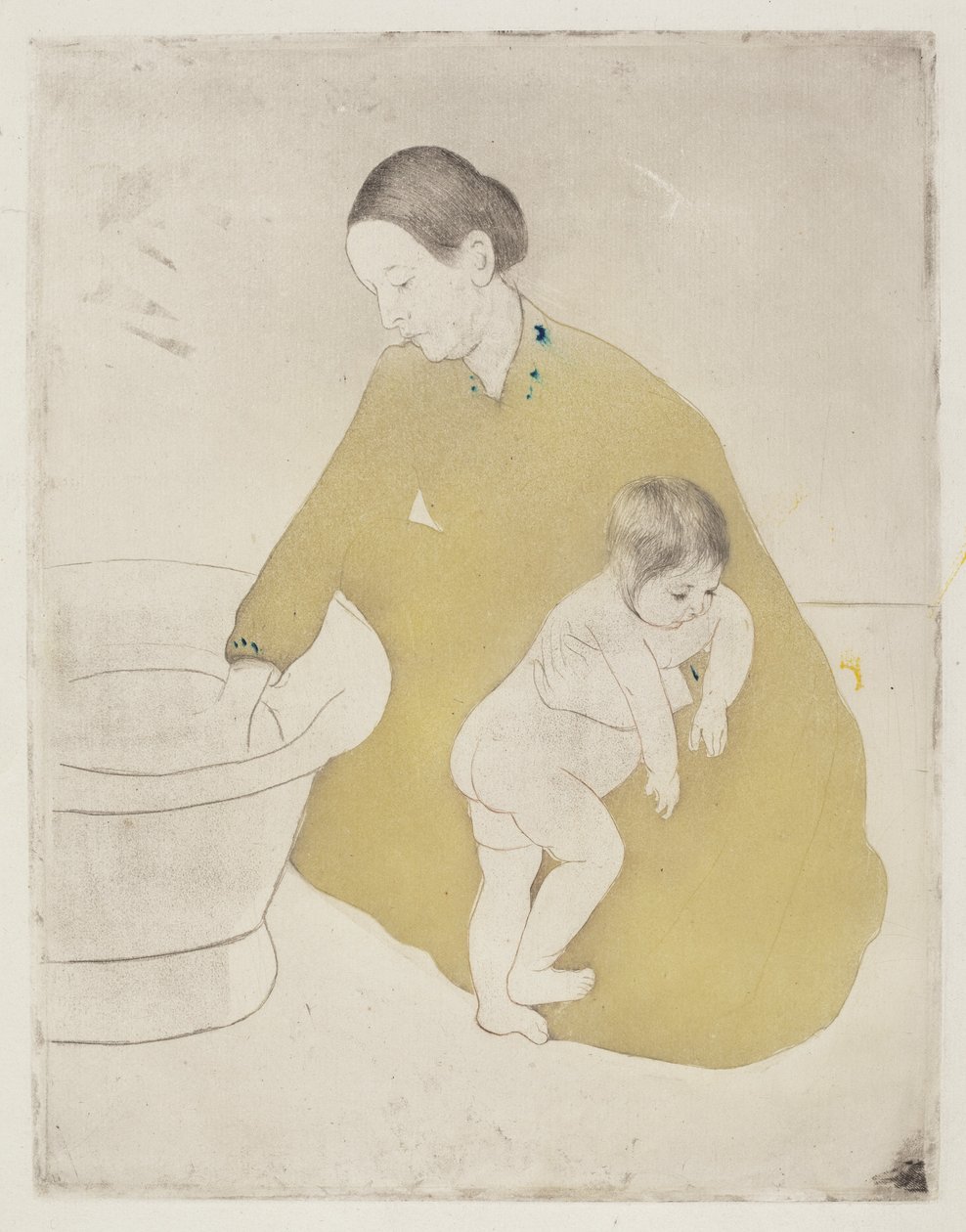 The Bath, 1890-1891. av Mary Cassatt
