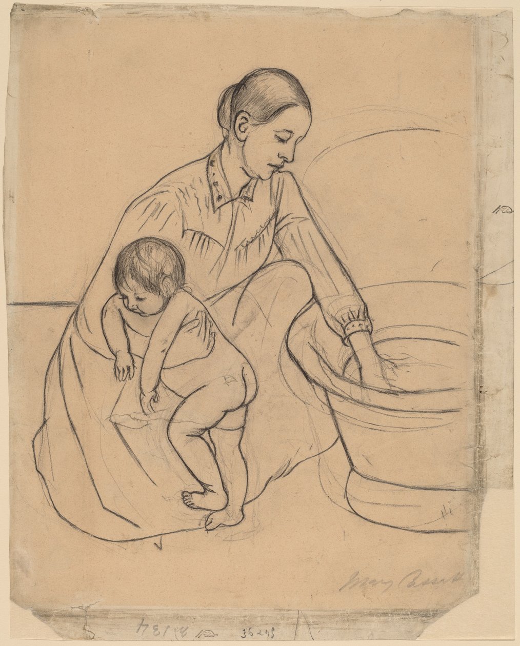 The Bath [recto] av Mary Cassatt