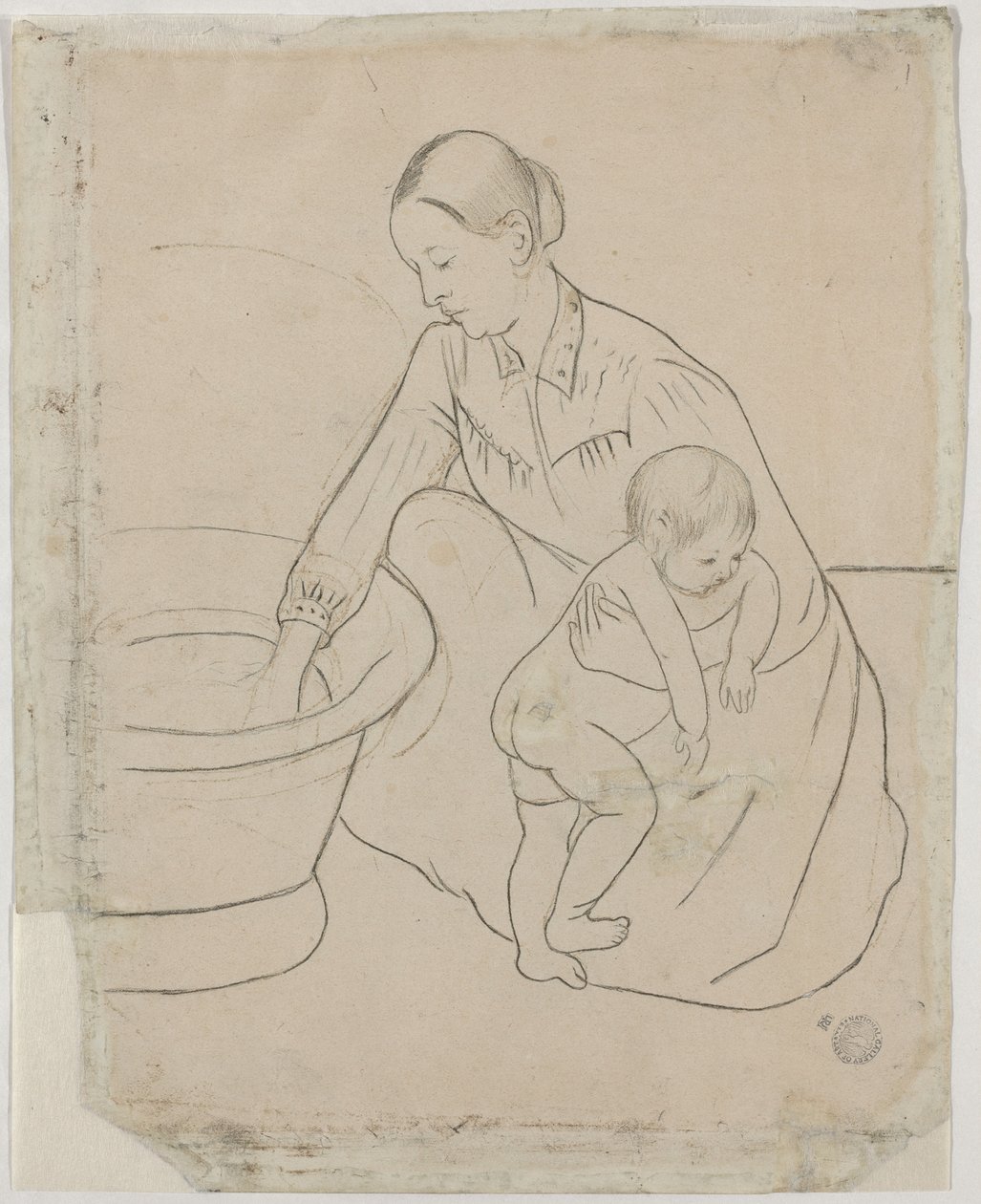 The Bath [verso], 1890-1891. av Mary Cassatt