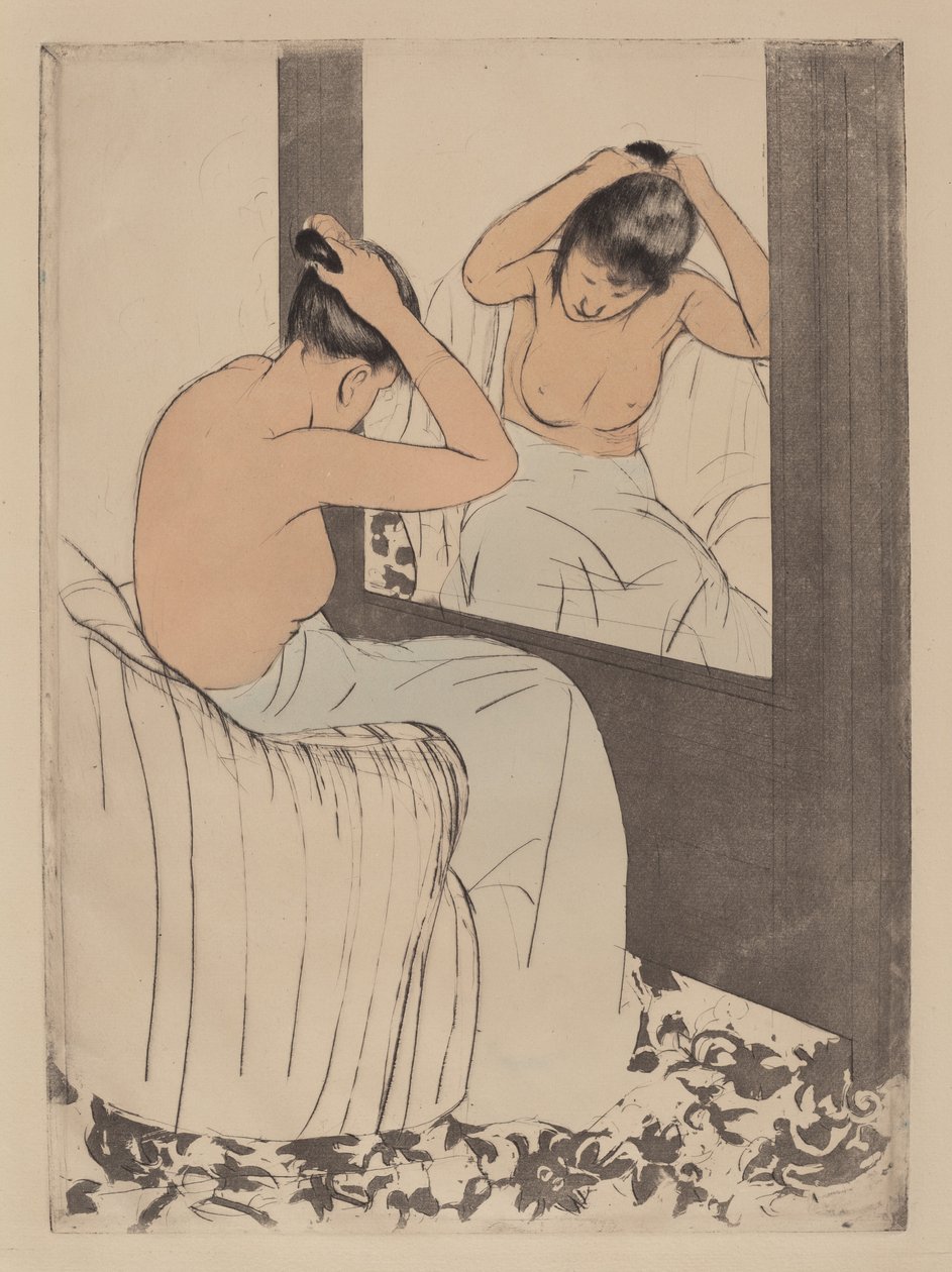 The Coiffure av Mary Cassatt