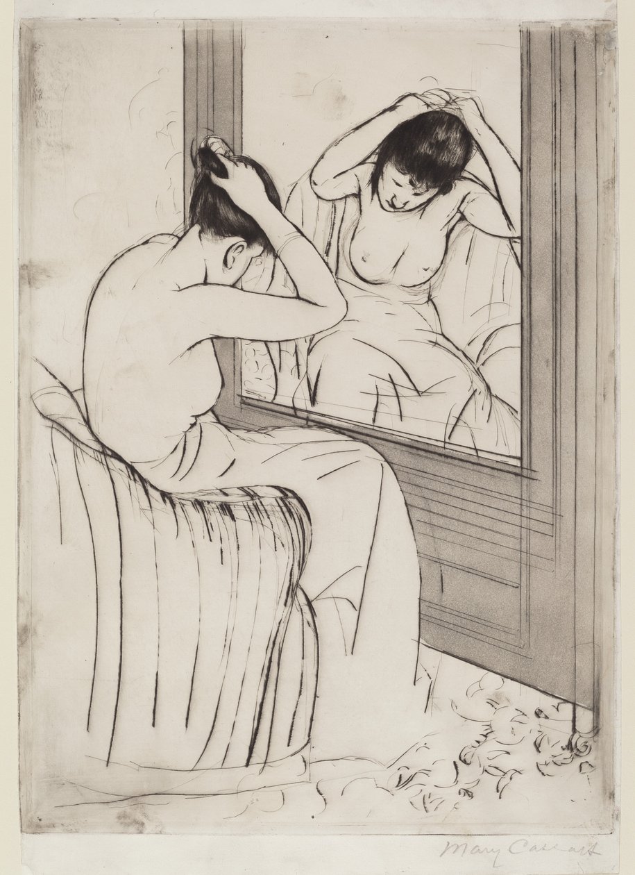 The Coiffure av Mary Cassatt