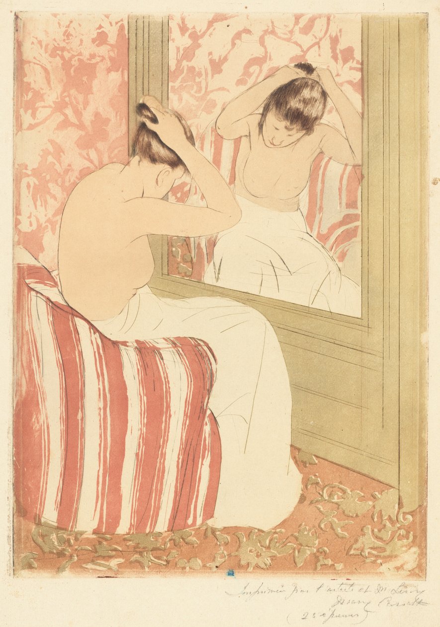 The Coiffure av Mary Cassatt