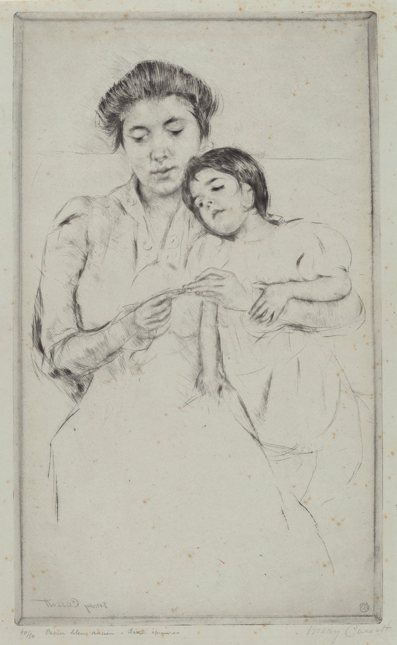 Hekle leksjonen av Mary Cassatt