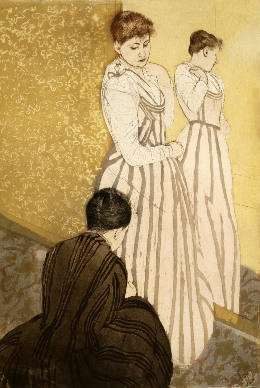 The Fitting, pub. 1891 av Mary Cassatt