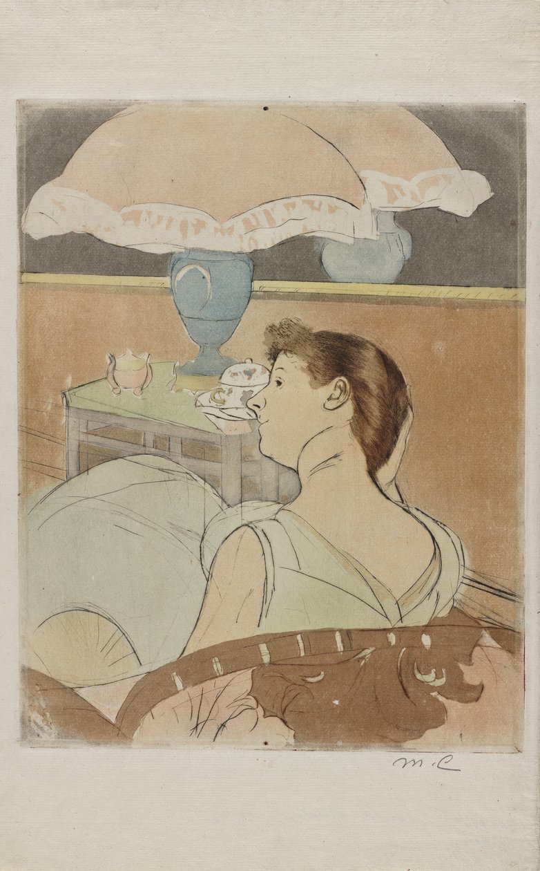 Lampen, 1890-91 av Mary Cassatt