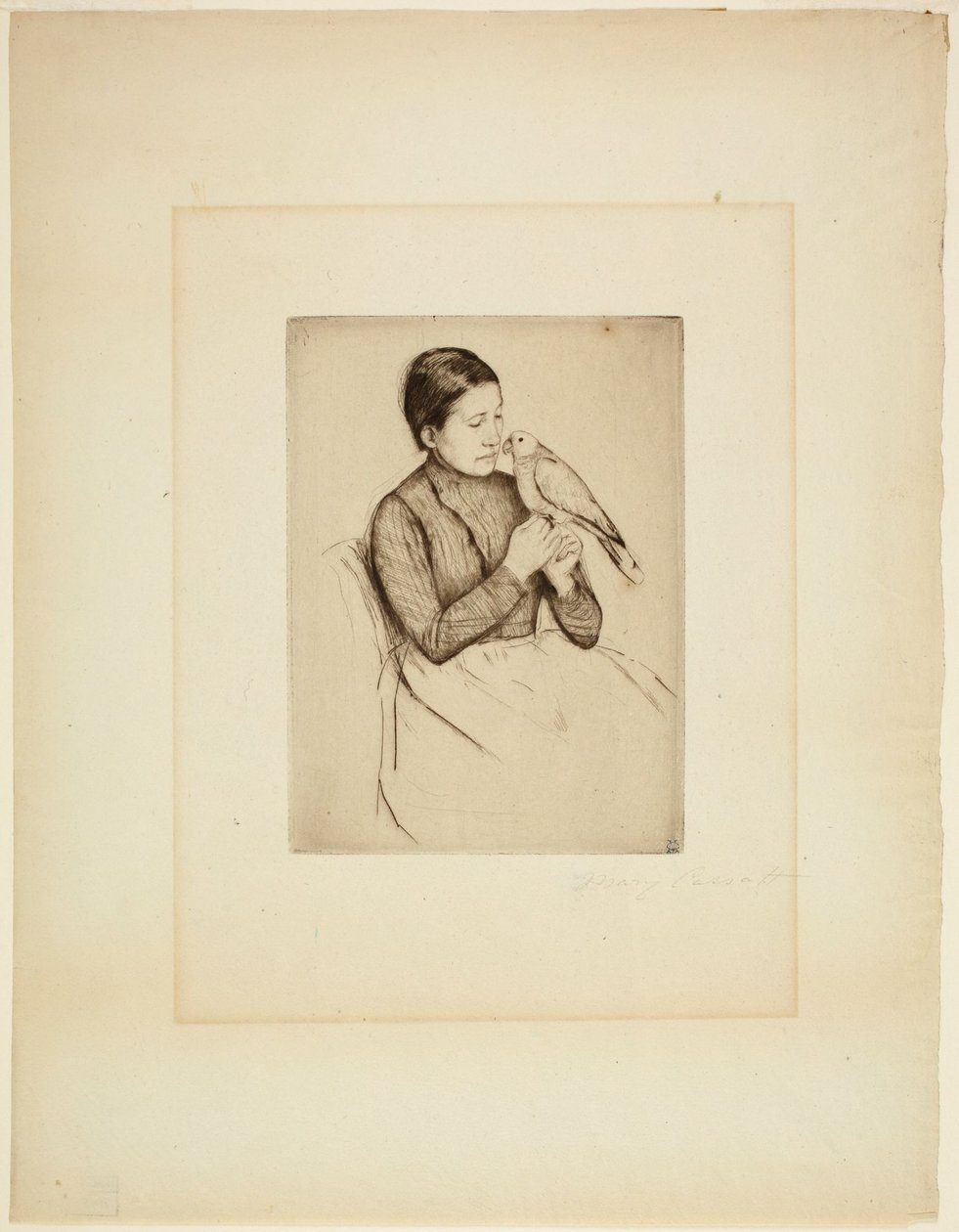 Papegøyen av Mary Cassatt