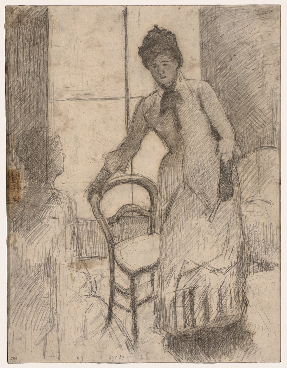 The Visitor recto, The Visitor verso, ca. 1881. av Mary Cassatt