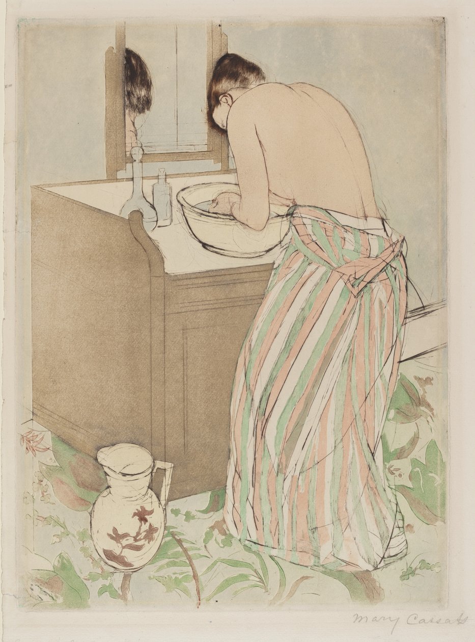 Kvinne som bader av Mary Cassatt