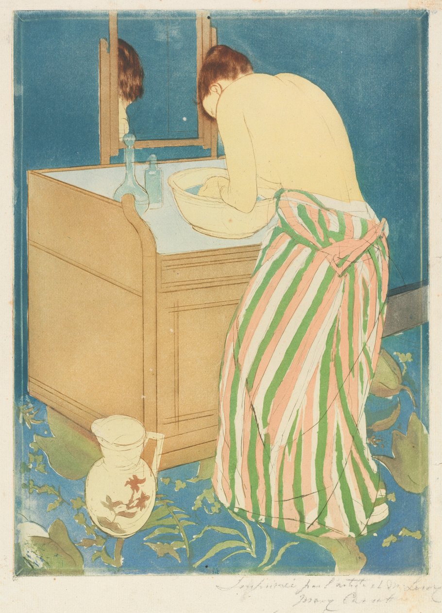Kvinne som bader av Mary Cassatt