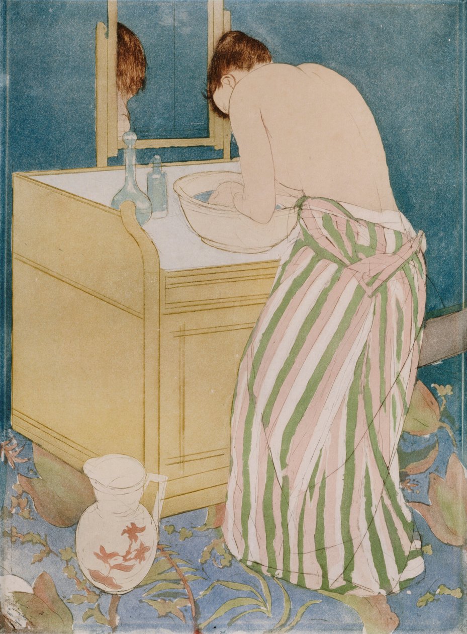 Kvinnebading, 1890-91 av Mary Cassatt