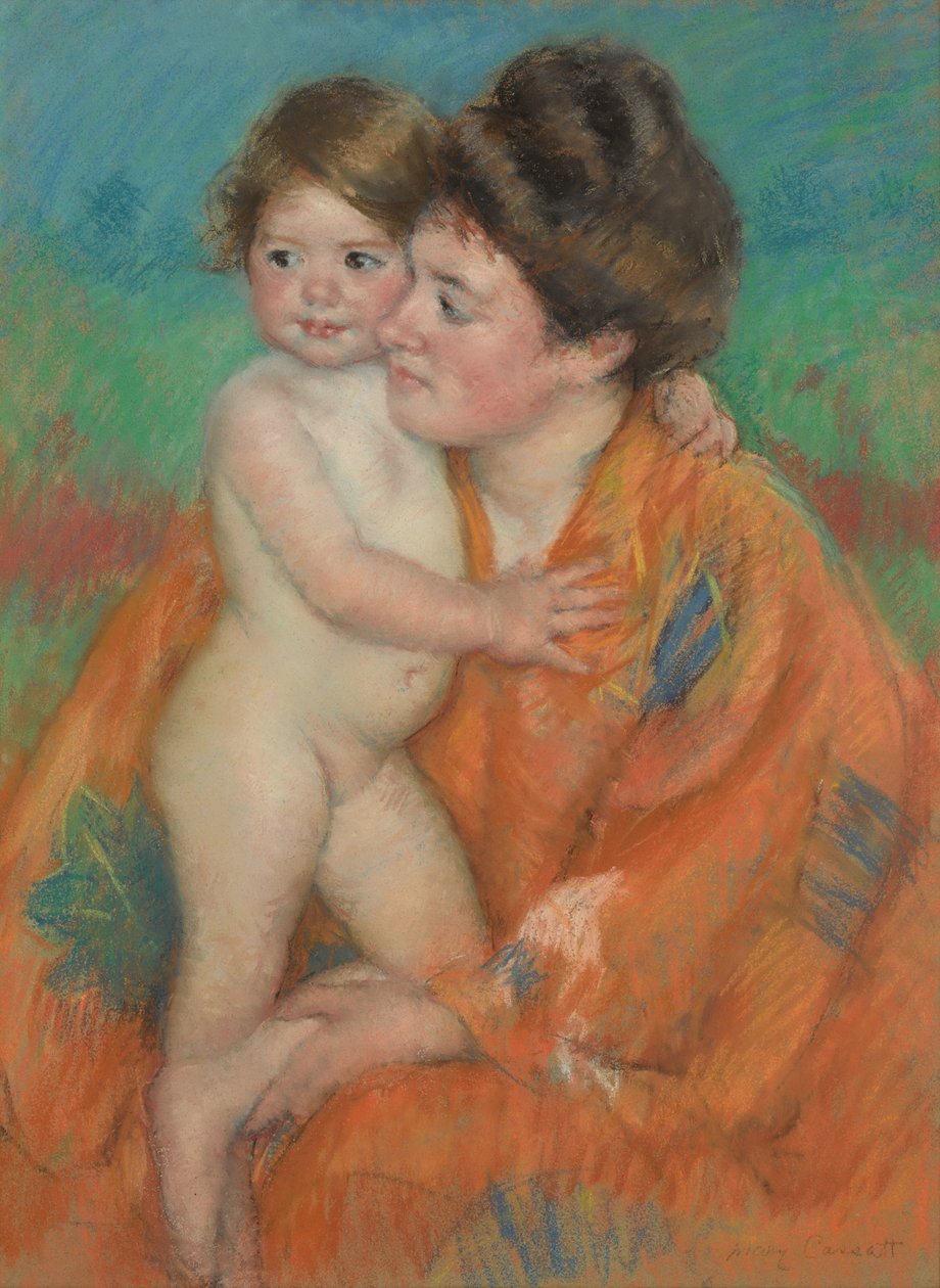 Kvinne med baby av Mary Cassatt