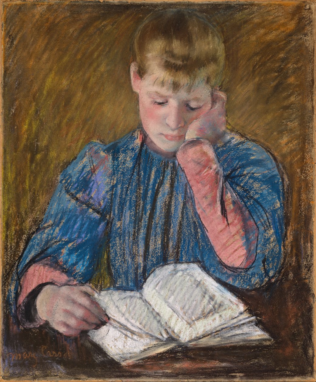 Ung jente som leser (Jeune Fille Lisant) av Mary Cassatt