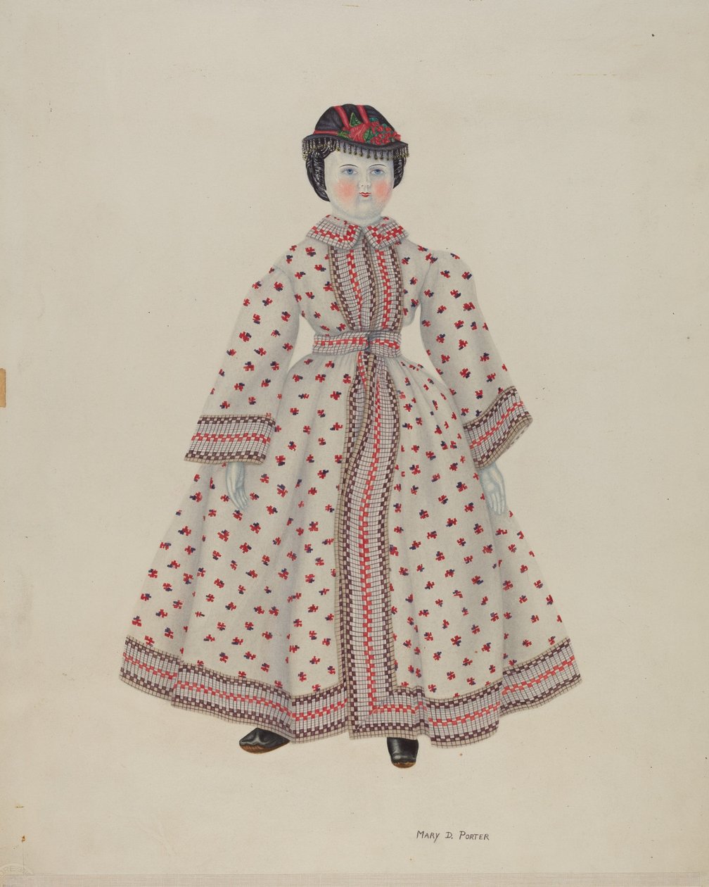 Dukke med China Head av Mary D. Porter