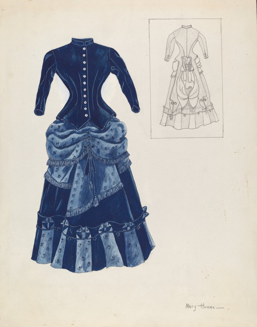 Kjole, c. 1937. av Mary E Humes
