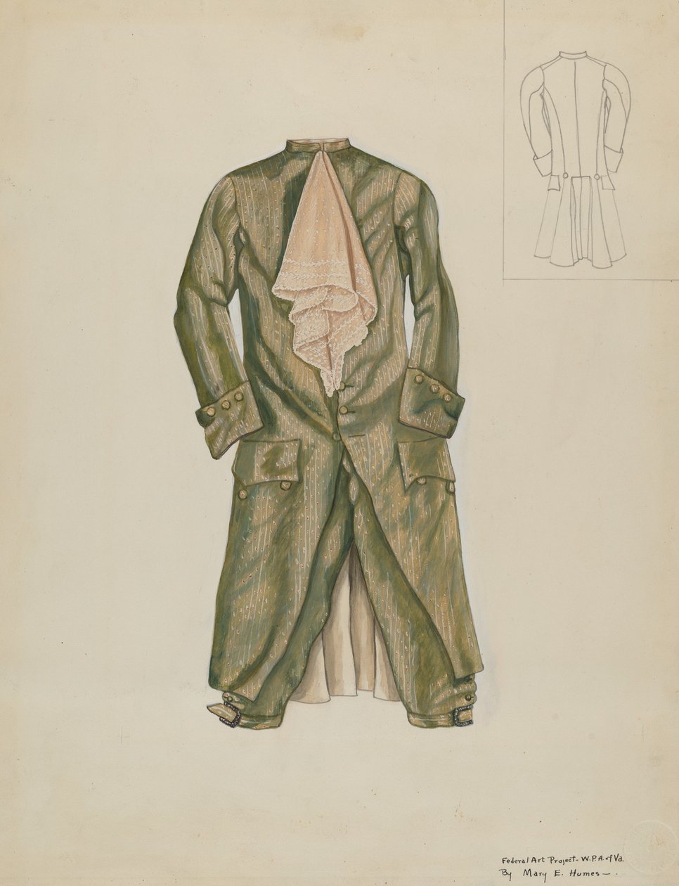 Mannsdrakt, ca. 1937. av Mary E Humes