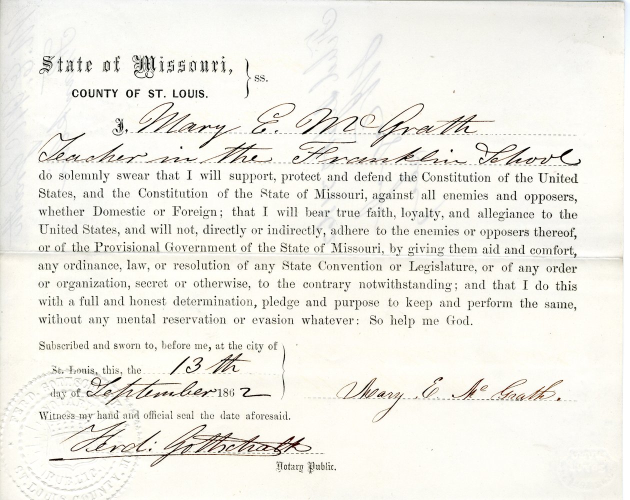 Lojalitetsed av Mary E. McGrath fra Missouri, St. Louis County av Mary E. McGrath